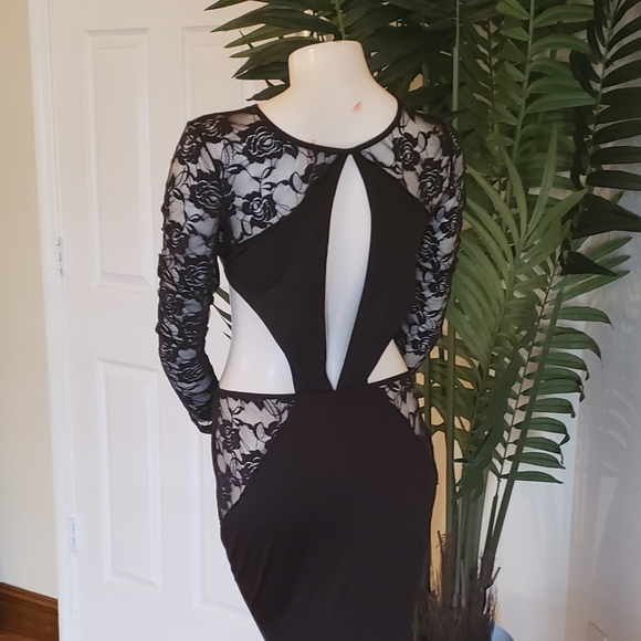 Elegant open back 2 in 1 long prom dress - Picture 6 of 6